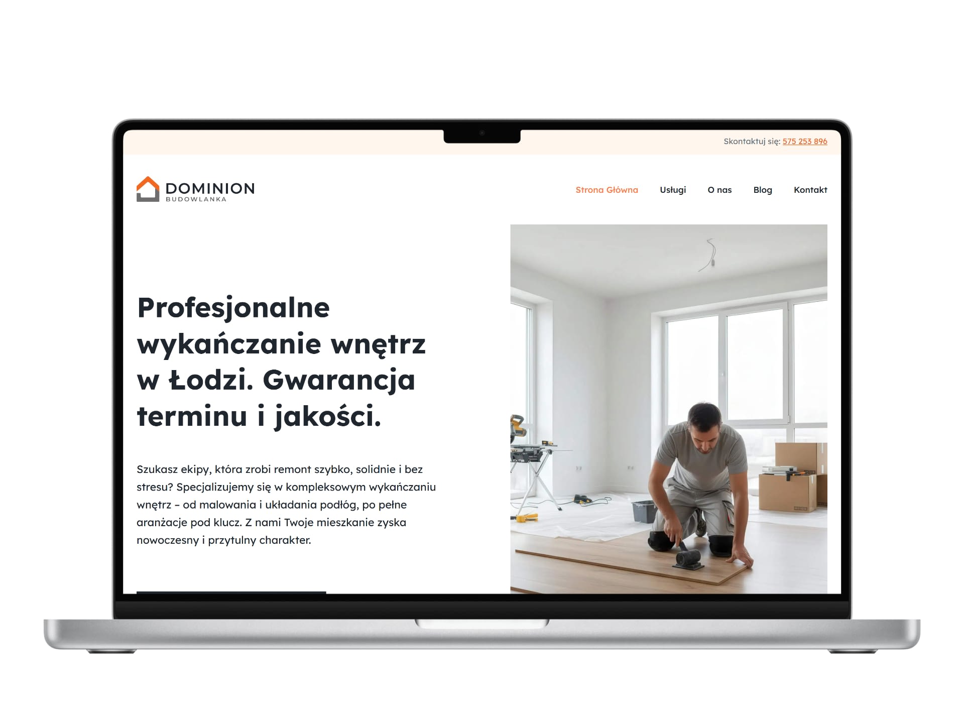Dominik Budowlanka construction company website screenshot